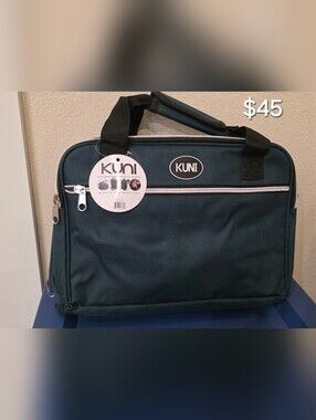Men's Laptop Bag in Dark Teal with Front Zip Pocket